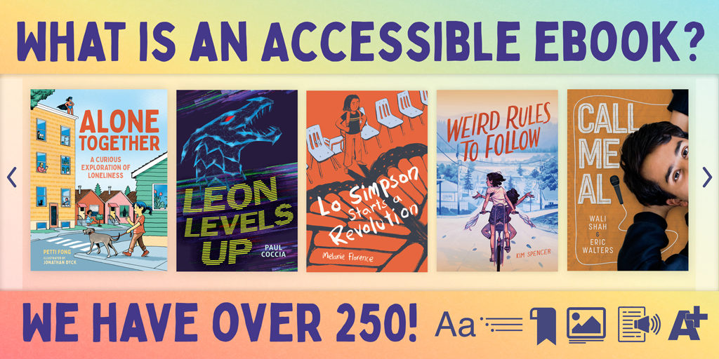 Orca has over 250 accessible ebooks available! Learn more about the features and see the full book list on our website. 

orcabook.com/About-Accessib…