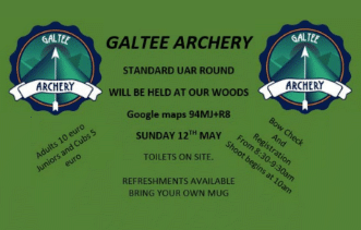 Unmarked Animal Round 
• Galtee Archery •
 Sunday, 12th May 2024
fieldarchery.ie/archers/shoots…
#FieldArcheryIreland #Archery #ArcheryIre #TradRecurve #LongBow #RecurveBow #IFAFNationalFieldChamps #IFAFarchery #IFAFarcheryIreland #IrishFieldArchreryFederation #ifaaarchery