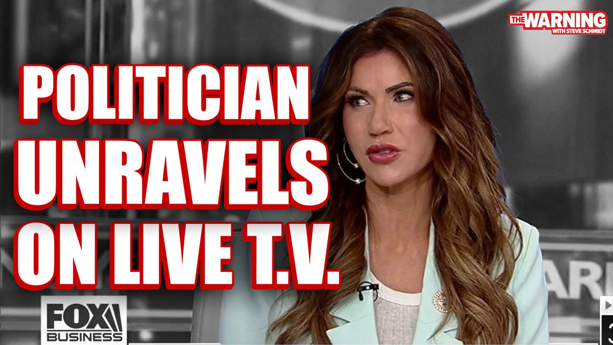 Kristi Noem, the lying governor of South Dakota, completely unravels on TV. She didn’t like the Fox Business anchor asking her (legitimate) questions about shooting a puppy. I analyze the interview and where she went wrong. Watch here: open.substack.com/pub/steveschmi…