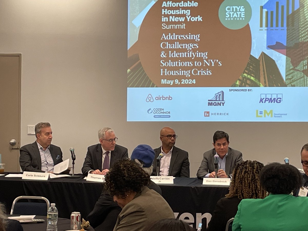 Today @DanGarodnick joined @CarloScissura, Thomas Davis @HUDgov, @AdolfoCarrion, @CMPiSanchez, & @CityAndStateNY to discuss city, state, and federal policies that can create more affordable housing in New York, including #CityofYes.