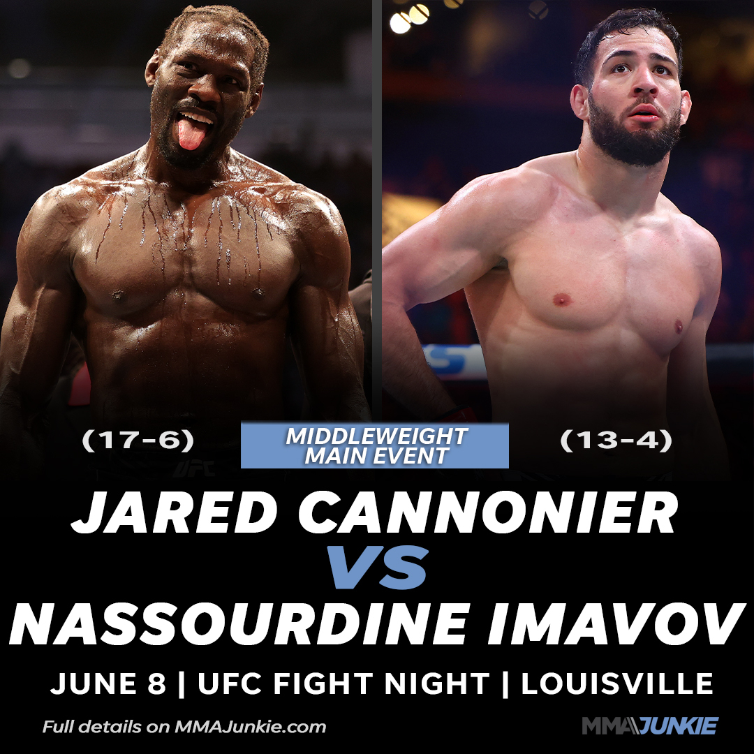 Middleweights take center stage at #UFCLouisville!

Former title challenger Jared Cannonier will face Nassourdine Imavov in a big middleweight headliner on June 8. 

Full story: tinyurl.com/CannonierImavov