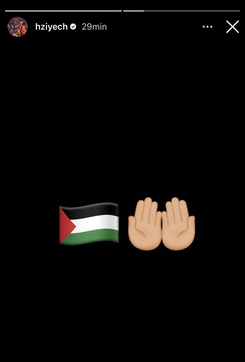 📲 | La story Instagram de Hakim Ziyech 🇲🇦 en soutien à la Palestine 🇵🇸❤️ : 🇵🇸🙏