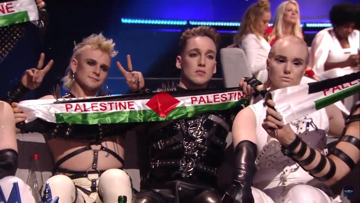 Belgium not making it to the finals with the Peace sign on Mustii's arm and Israhell qualifying is another proof of the dystopian world we live in. This is fucked up and I hope EVERY one of you aknowledges that. Aknowledge the innocent dead Palestinians every. single. day. 🇵🇸🇵🇸🇵🇸