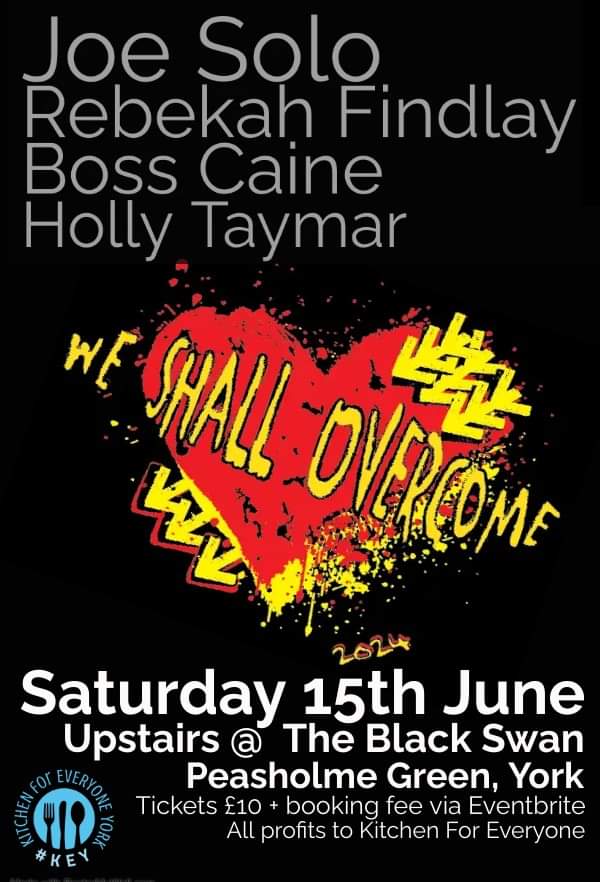 Oi oi, #York ahoy! 15th June. Hugs and applause to Boss Caine for sorting and @SwanPeasholme for hosting. Proceeds to @KEYYORK_ You're in for a treat! #wso2024 🔗 eventbrite.co.uk/e/joe-solo-reb… @joesolomusic @hollytaymar