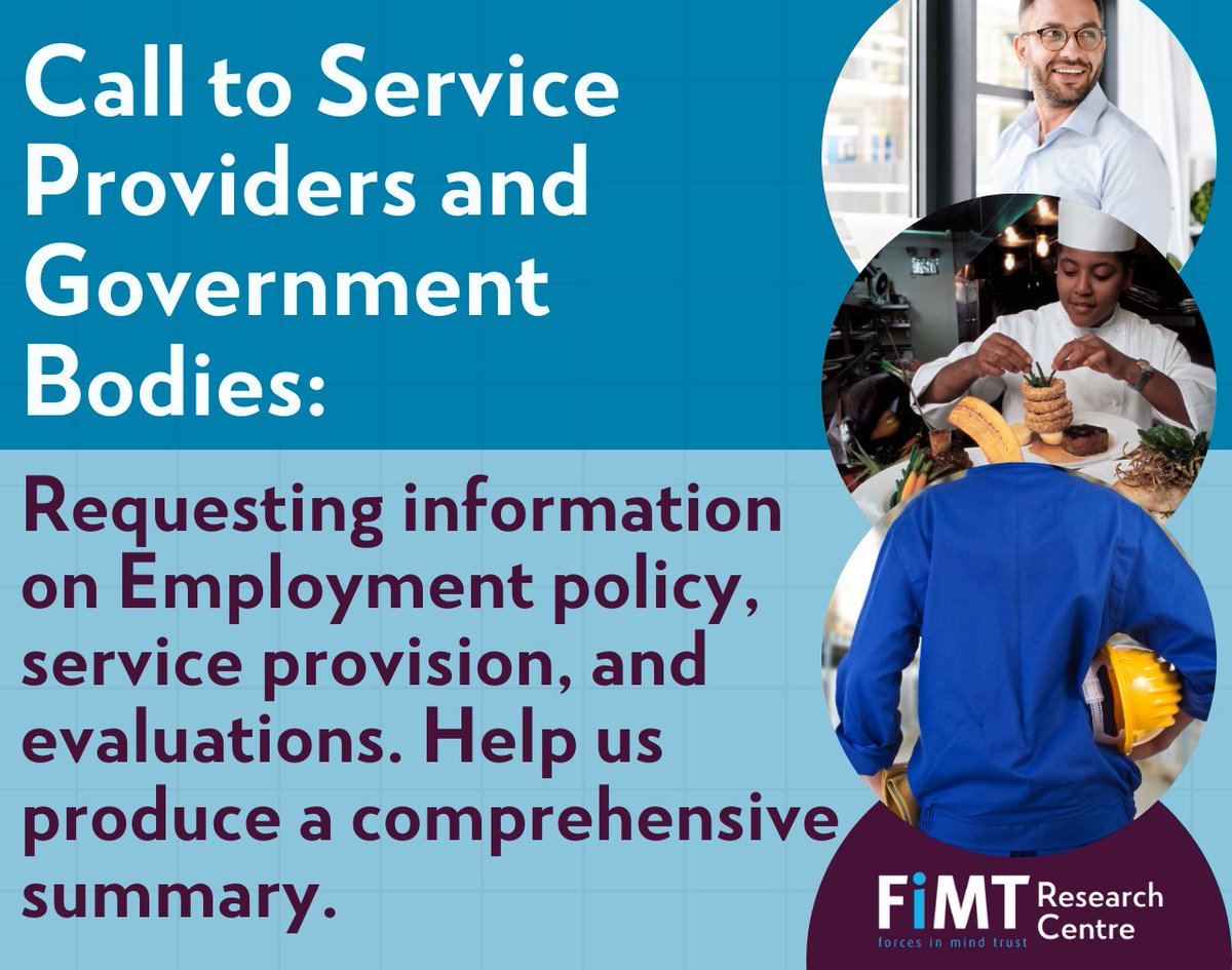 Today is the last chance for all Service providers and government bodies to provide information on their services, policies & evaluations on employment to contribute to a summary of the current policy and practice landscape. Send to team@fimt-rc.org by 15.05.24.