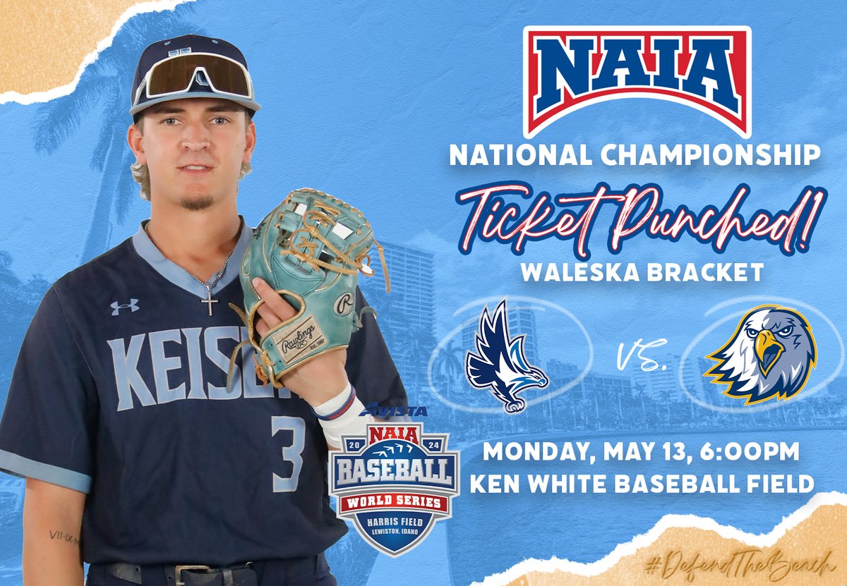 𝐍𝐀𝐈𝐀 𝐏𝐨𝐬𝐭𝐬𝐞𝐚𝐬𝐨𝐧, 𝐇𝐄𝐑𝐄 𝐖𝐄 𝐂𝐎𝐌𝐄!!!!

Keiser earned a trip to the Waleska Bracket and will face host-institution Reinhardt on Monday, May 13.

#DefendTheBeach #24in24
