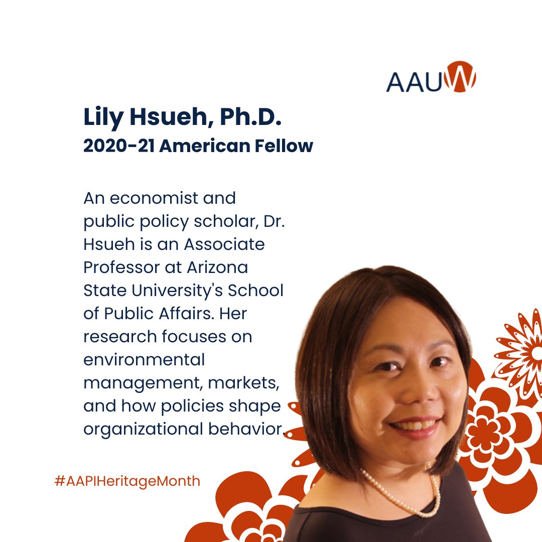 Celebrating #AAPIHeritageMonth by spotlighting Dr. Lily Hsueh, a trailblazer in environmental economics and sustainability policy. As an Associate Professor at Arizona State University's School of Public Affairs and Visiting Scholar at Stanford University's Woods Institute, Dr.