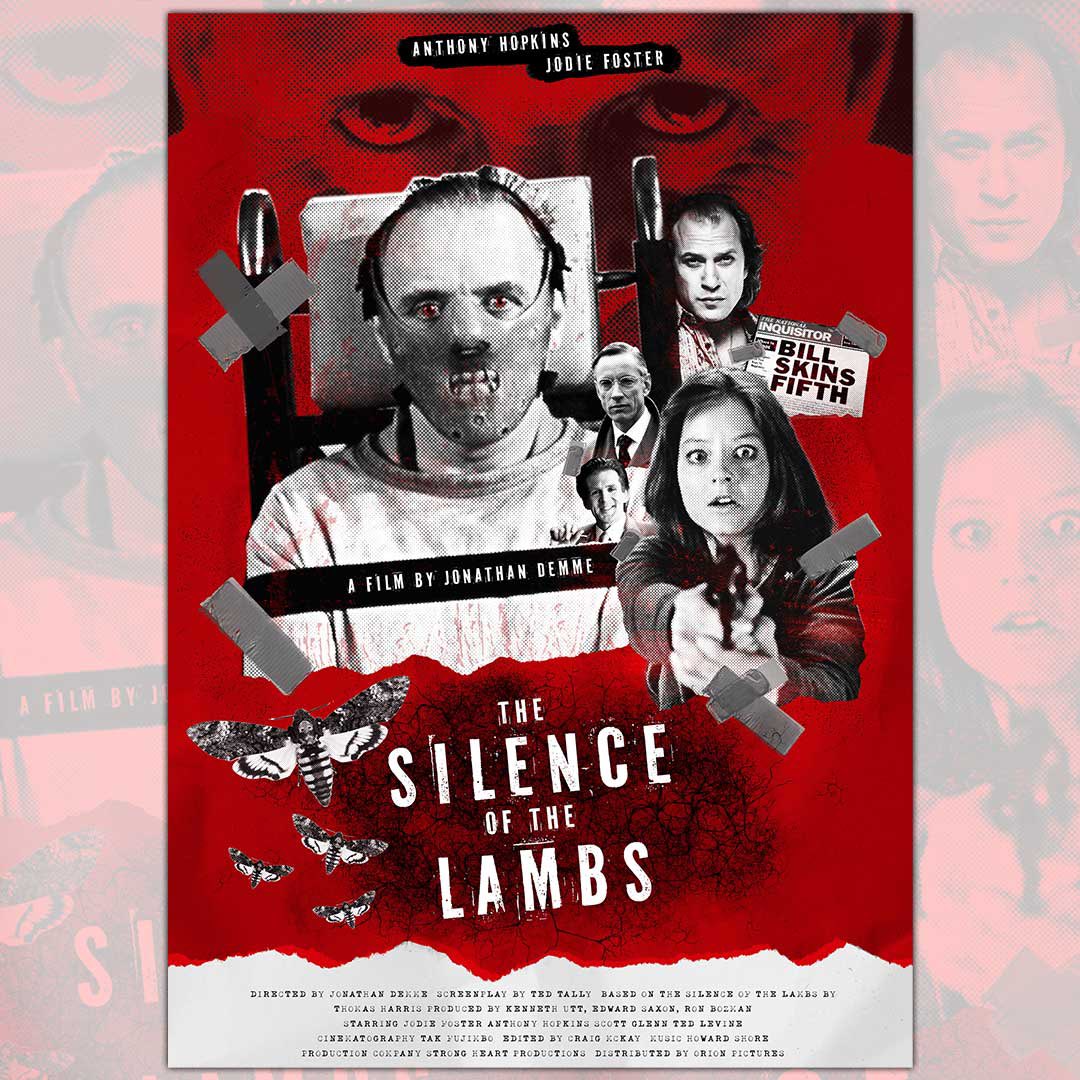 Silence of the lambs is on ITV1 @ 10.45pm in the UK, heres my tribute poster i made last year.
#Silenceofthelambs #HannibalLecter #JodieFoster #AnthonyHopkins #alternativefilmposter