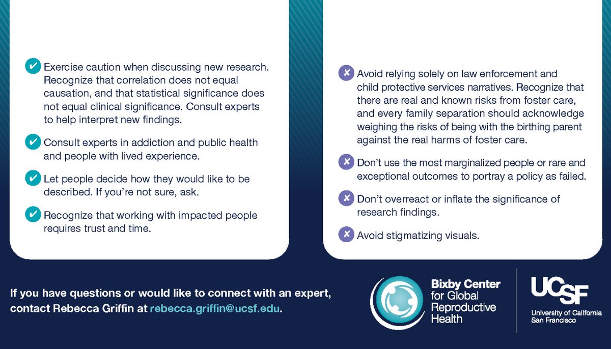 Using stigmatizing language about pregnancy & substance use keeps people from getting the treatment and support they need. The stakes are high. @UCSFBixby's NEW messaging guide offers guidance that promotes the health & wellbeing of pregnant people. 🔗bixbycenter.ucsf.edu/guide-accurate…