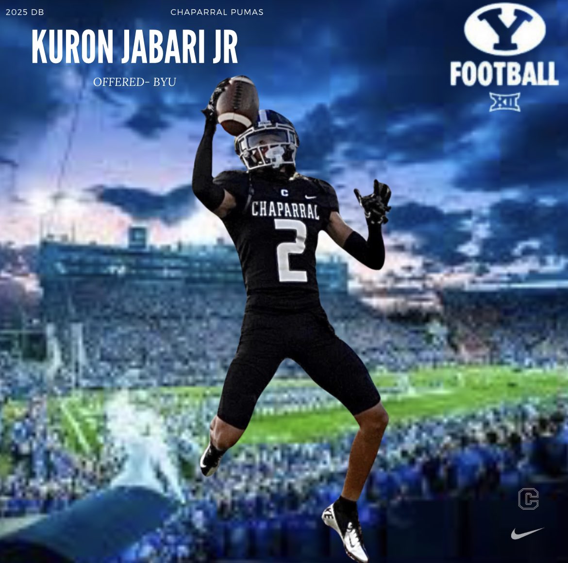 2025 DB- Kuron Jabari Jr- earned an offer today from BYU! #PumaPRIDE