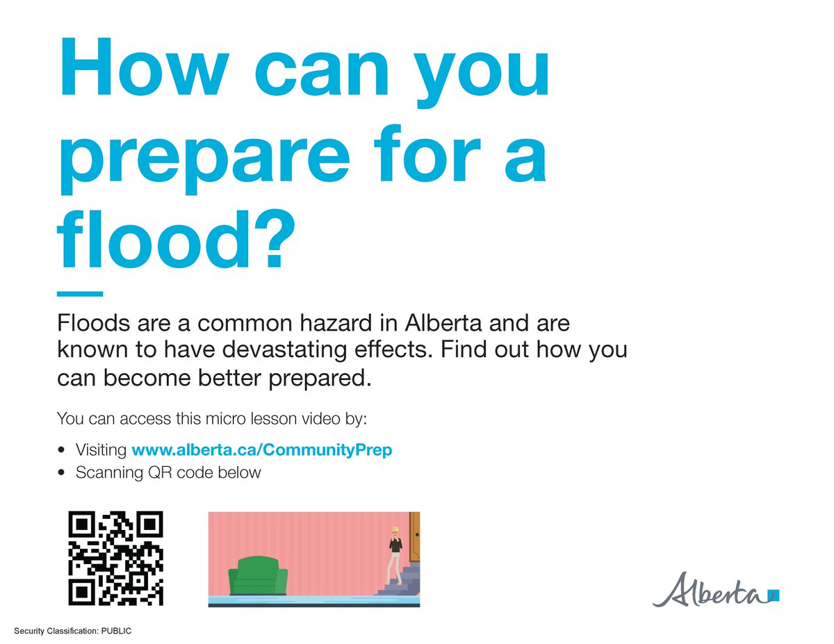 Emergency Preparedness Week (May 5th-11th) continues and today's focus is on how you can prepare for a flood.

Watch this 60-second overview on measures you can take to prepare: youtube.com/watch?v=Ya9b-e…

And visit this site for more information: alberta.ca/flood-prepared…