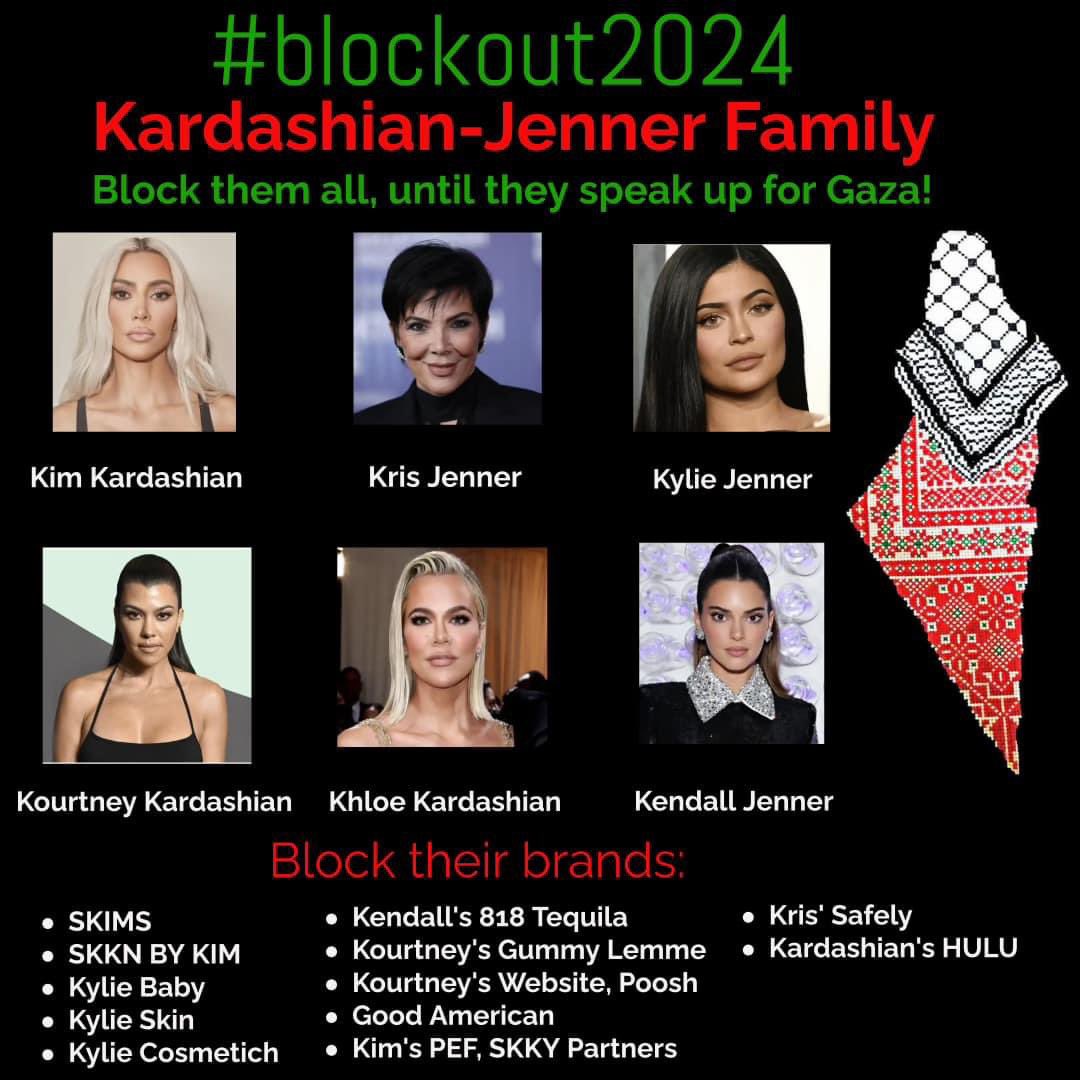 That means your precious Kylie Cosmetics too.

Heads up yall. 

#blockout2024 #Boycott