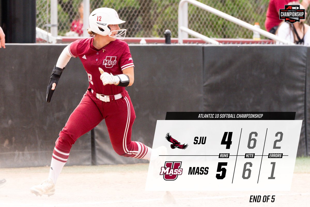 UMass retakes the lead! We got a good one with two innings left 👀 #A10SB 🥎