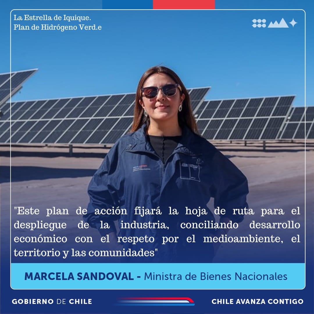 Te compartimos un extracto de la entrevista a la ministra @Marce_Sandoval_ para la nota de prensa del diario @laestrellaiqq sobre el Plan de Hidrógeno Verde en #Tarapacá #Iquique