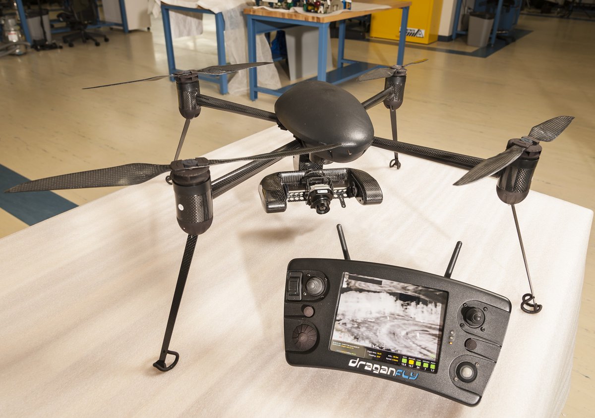 #OTD in 2013, a Canadian Mountie used an infrared camera mounted on this Draganflyer X4-ES quadcopter drone to locate an injured accident victim who had wandered away from a crash in sub-zero weather. Now on display in 'Thomas W. Haas We All Fly': s.si.edu/43aIf5Q