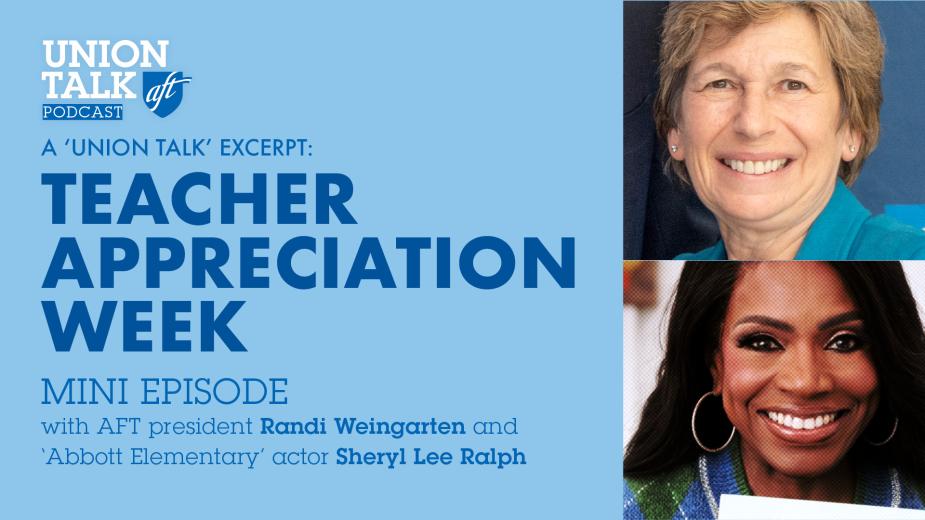 The latest @AFTUnion #Union Talk #podcast revisits @RWeingarten's conversation with Emmy-winning actor Sheryl Lee Ralph during #TeacherAppreciationWeek at

uniontalk.libsyn.com/a-union-talk-r…

#1u #UnionStrong #LaborRadioPod