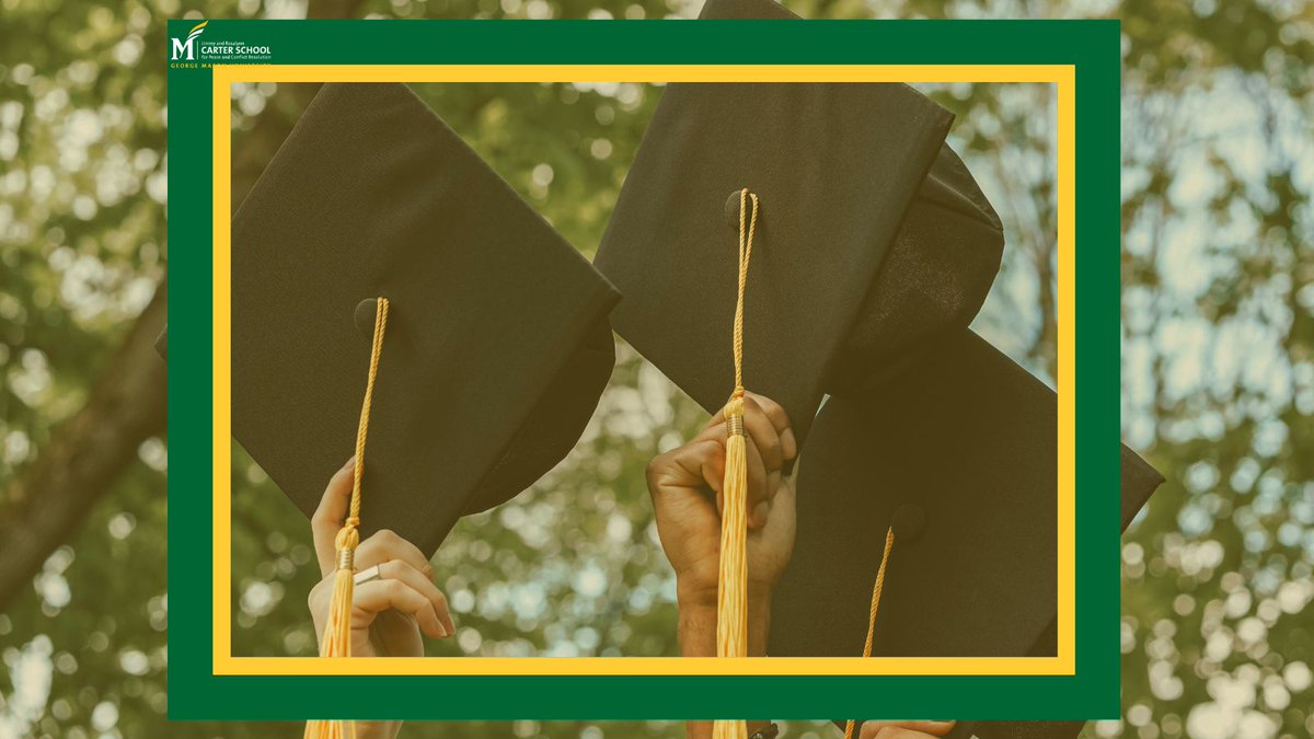 🎓 It's almost time to turn those tassels! Our Degree Celebration begins tomorrow at 11AM! To learn more and to view our live stream, please visit: ow.ly/mZkC50RAWJU Share your excitement using #MasonNation #GMUCarterSchool #MasonGrad @GeorgeMasonU @MasonAlumni