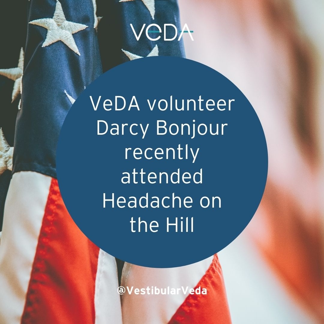 vestibularveda's tweet photo. Congrats and thank you to Darcy Bonjour! 🎉

VeDA volunteer Darcy Bonjour advocated for others when she participated in the Headache on the Hill event. Read Darcy’s POV about the event at https://t.co/AgAZFFyxgh. https://t.co/SVG8dOO7AZ