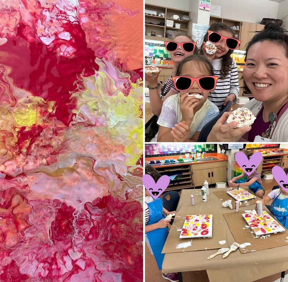 Visit ift.tt/7Ij1vPp for full caption. One of the kids won Canvas and Cookies with me at the annual silent auction and got to invite 2 friends to the mini party. I had so much fun with these cuties! #heardsferryelementary #heardsferryart @hfe_eagle_alliance