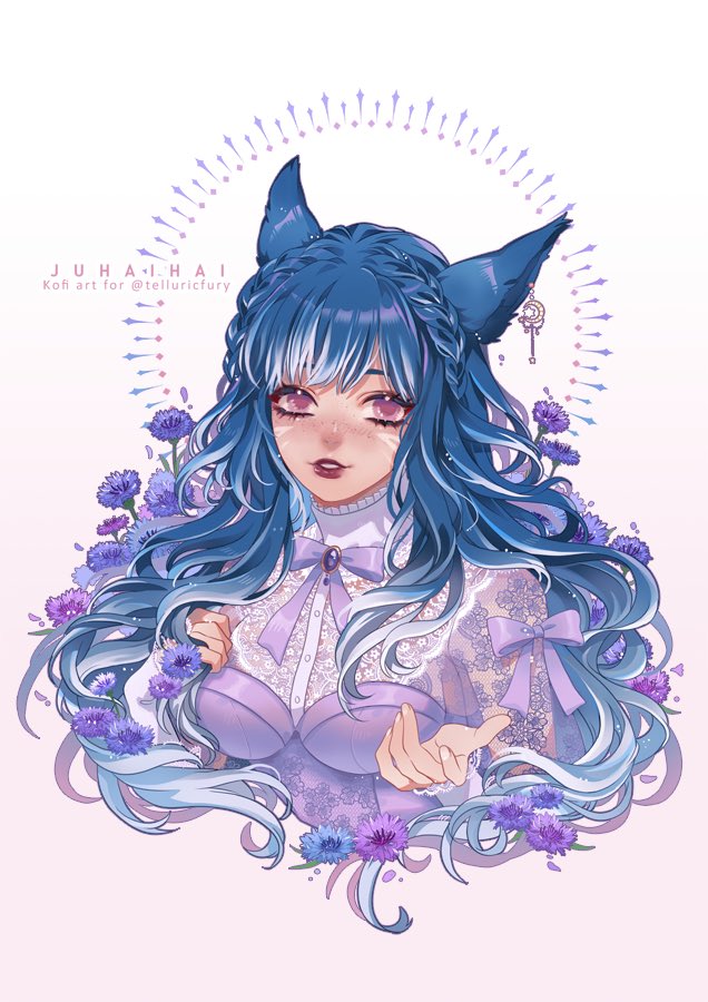 Centaurea cyanus.

Flowers symbolic of love, hope, delicacy, prosperity, patience, remembrance, and devotion. 

✦ art by @/juhaihai