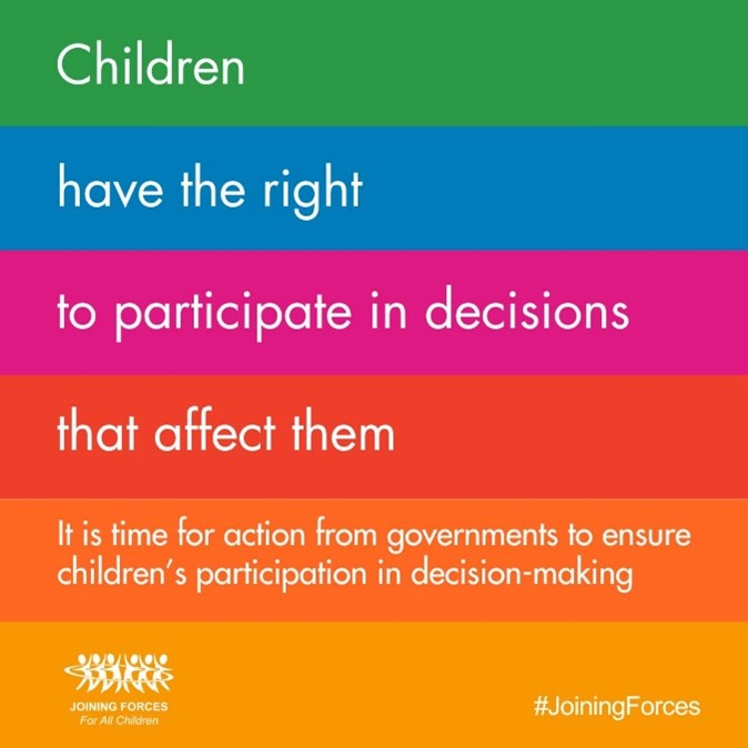 On 21 May #JoiningForces will bring together children and decision-makers to discuss the importance of child participation. Join to hear the benefits of listening to children’s voices for meaningful, systematic change. #2030Agenda joining-forces.org/event/invitati…