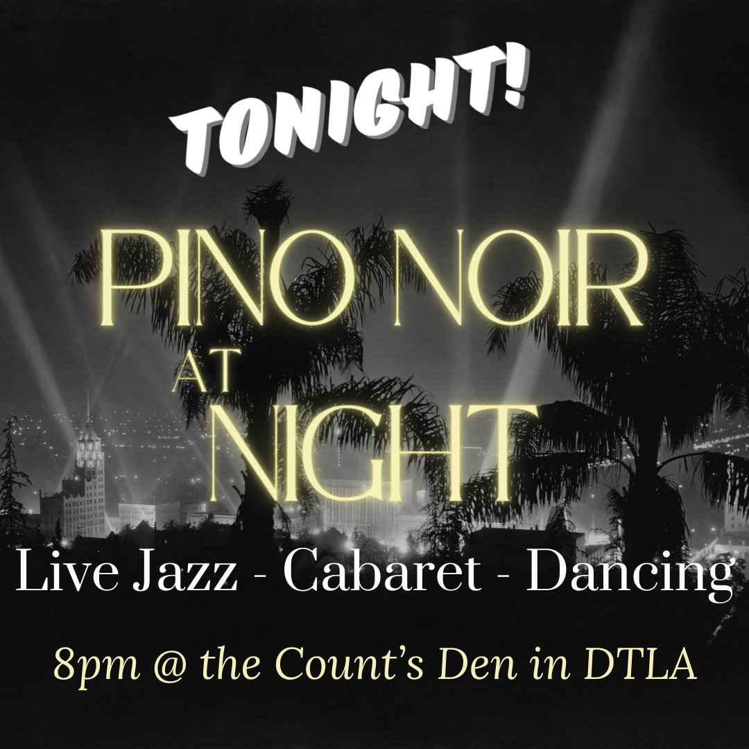 TONIGHT!

Don't miss a magical evening of live jazz, cabaret, and dancing!

Get a couple of drinks & be transported to back to the golden era of Hollywood splendor!

Tickets are still available but they're selling fast!

TICKETS: zurl.co/OHdl