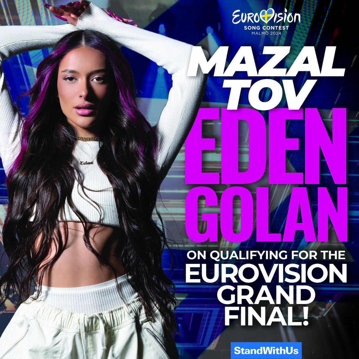 Huge mazal tov #EdenGolan 🇮🇱🥳 We are so proud of you! Make sure to watch Eden at the Eurovision Grand Final this Saturday (May 11)! #eurovision2024