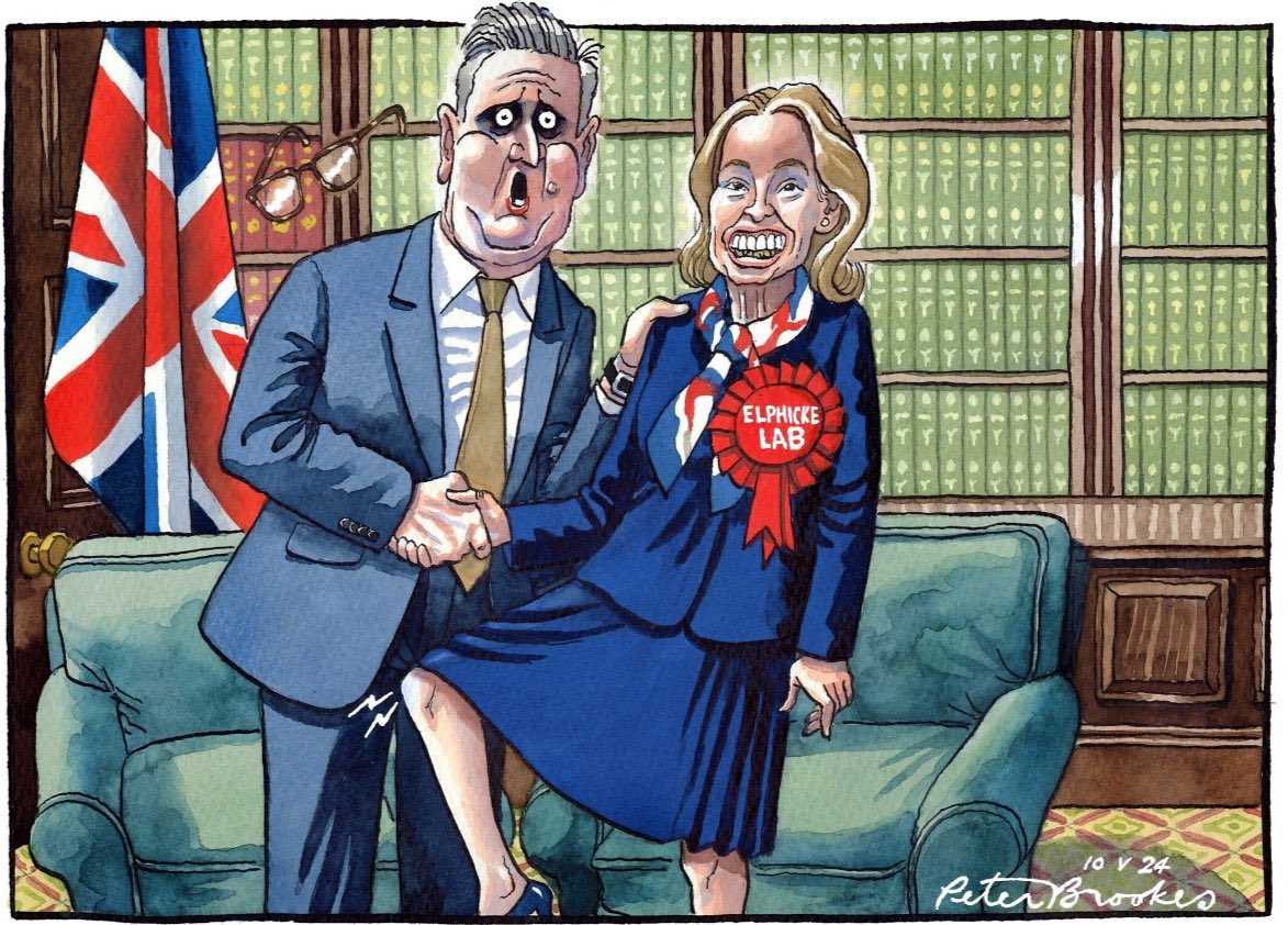 Peter Brookes on Natalie Elphicke’s defection from the Conservatives to Labour #Starmer #KeirStarmer #NatalieElphicke #ToryDefectors #ToryRats #LabourParty #ToryChaos – political cartoon gallery in London original-political-cartoon.com