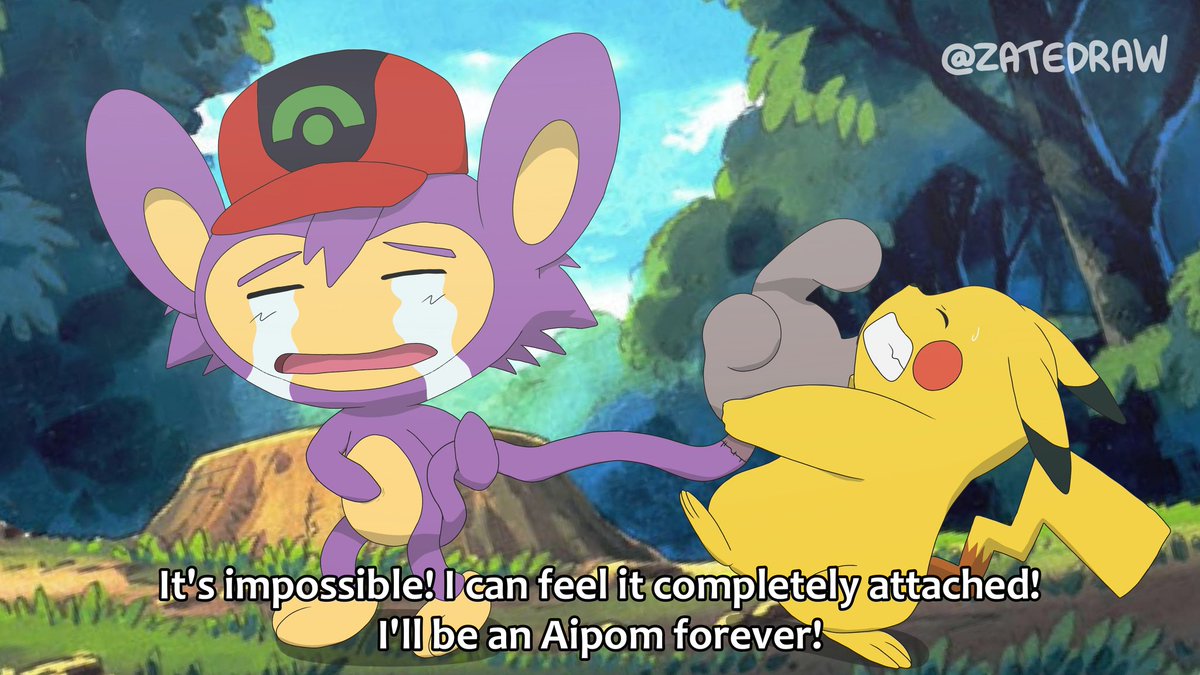Ash as Aipom 🐒 #anipoke #アニポケ