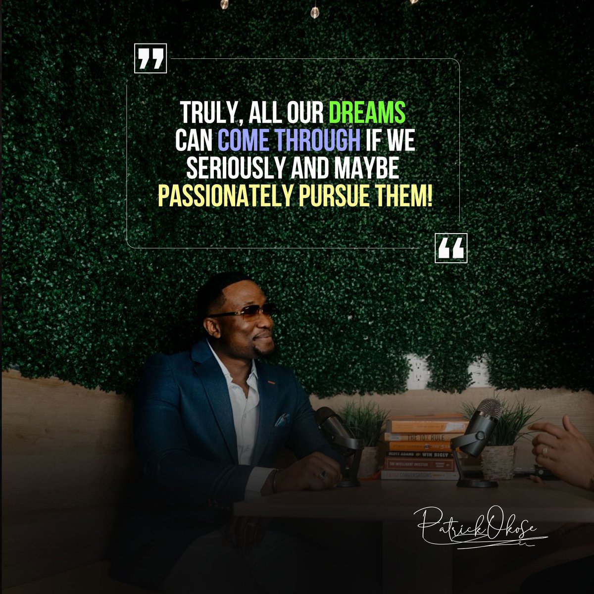 TRULY, ALL OUR DREAMS CAN COME THROUGH IF WE SERIOUSLY AND MAYBE PASSIONATELY PURSUE THEM! #therealpatrickokose #therealpatrickokoseandassociates #dream #dreams #passion #serious #seriously #passionate #pursue #chase #run