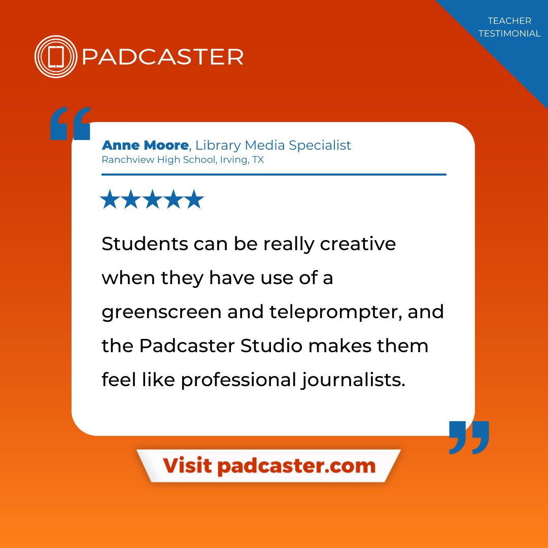 We love teachers and they love Padcaster for helping their students get creative in their learning.

#TeacherAppreciationWeek #VideoInEducation #VideoLearning