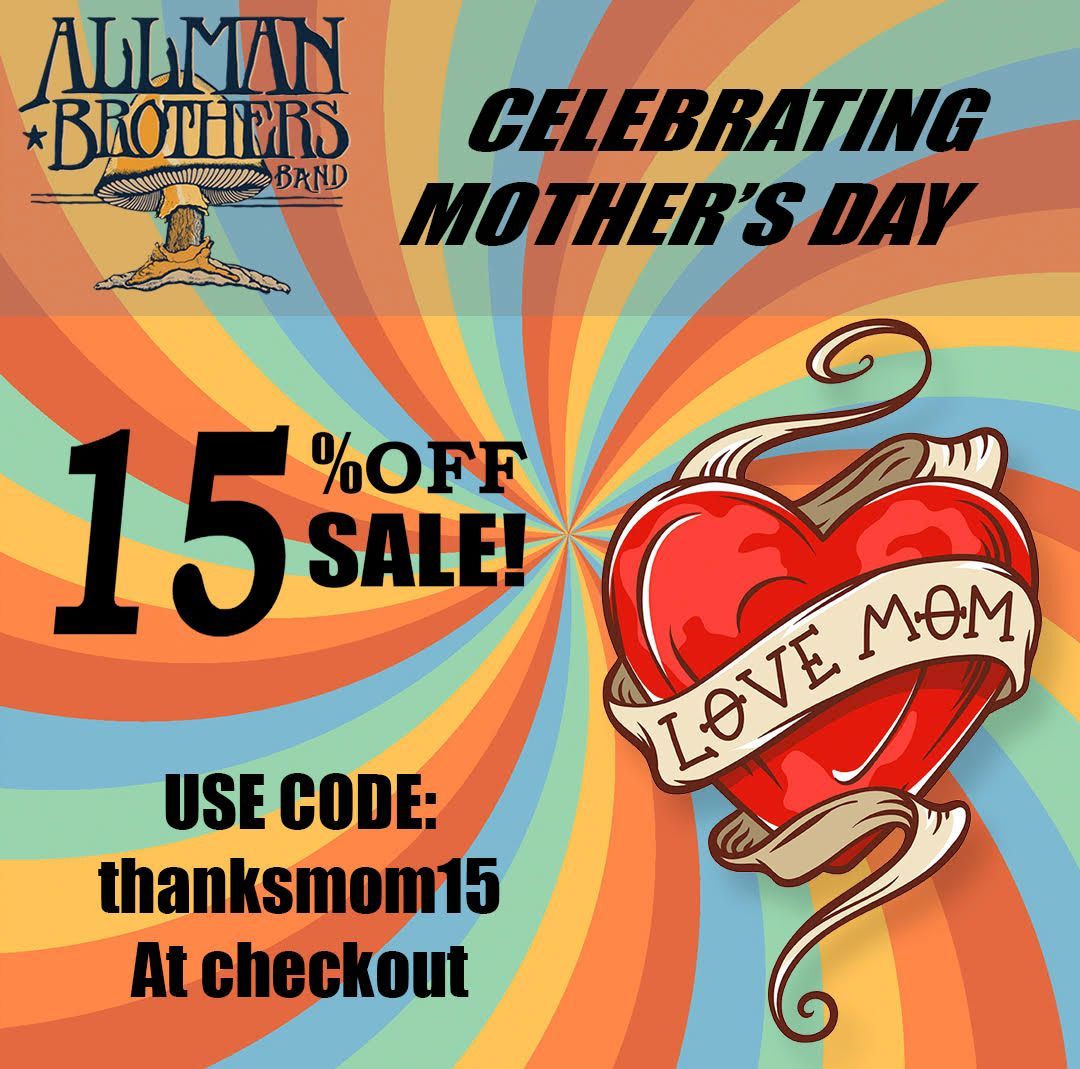 Hey ABB fam - we're celebrating Mother's Day with a 15% off sale at the Big House Museum Gift Shop - use the code thanksmom15 at checkout. Everything's on sale so get yourself - and Mom! - some cool new ABB garb or that CD you've been jonesin' for... buff.ly/3Te8ENR