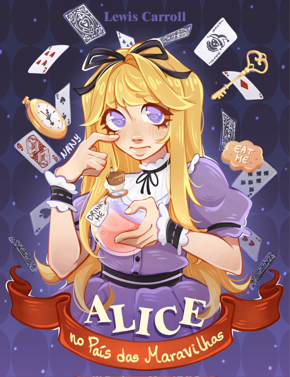 book cover I did for illustration class!! ✨
#aliceinwonderland