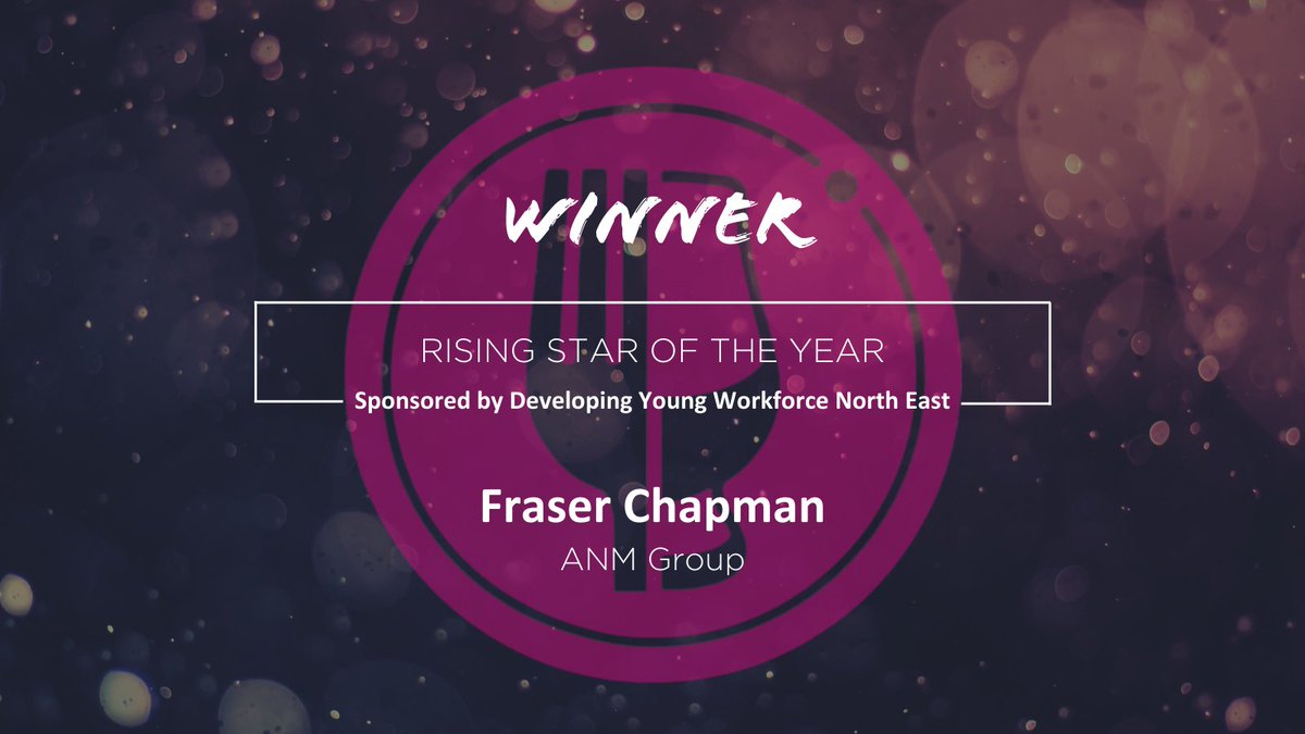 Rising Star of the Year sponsored by @DYW_NorthEast sees 🌟Fraser Chapman🌟who is employed as a Trainee Auctioneer by @anmgroup at #ThainstoneCentre make a winning bid. Congratulations Fraser🔨 #NESAwards