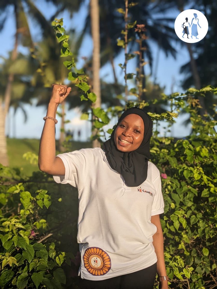 Together with my fellow CAMFED Association sisters, I'm transforming communities by highlighting the importance of educating vulnerable girls.👩🏿‍🎓🌟 When we are fearless, it helps other girls to be confident like us, so they can be whatever they want to be.🙌🏿💜—Shamsa, 🇹🇿