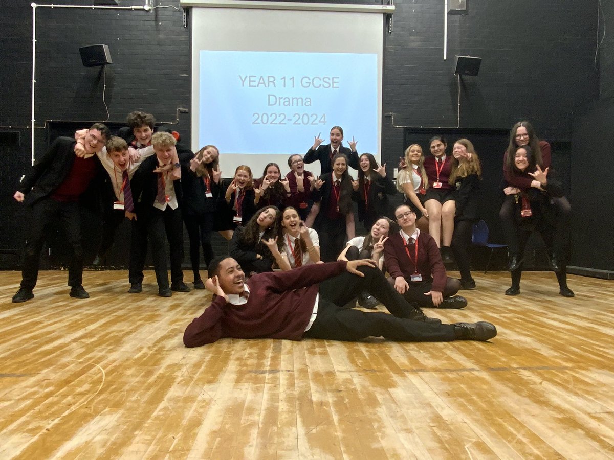 Best of luck to our wonderfully talented Year 11 Drama Cohort 22-24 who sat their GCSE Drama Exam today. We will miss you all dearly. Curtain down 🎭 ⭐️