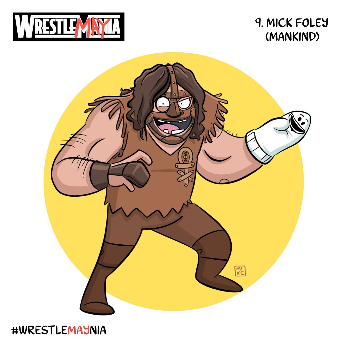 #wrestleMAYnia day 9, the hardcore legend, Mrs. Foley’s baby boy, Mick Foley (as Mankind)!
And Mr. Socko.
#wwe #wwf #attitudeEra #wrestling #mickfoley #mankind #dudelove #cactusjack #ecw #wcw #prowrestling #mrsocko