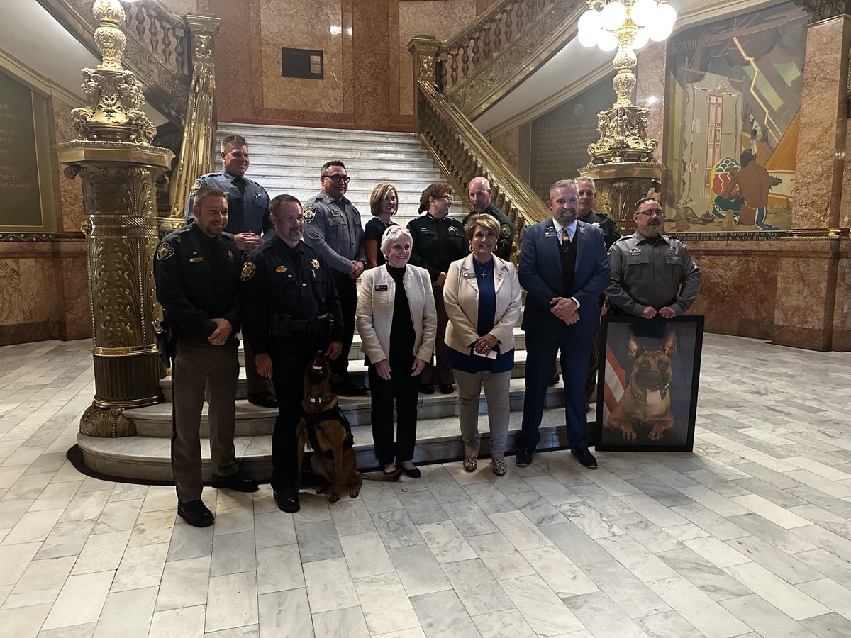 I am proud to announce that HB24-1074, Aggravated Cruelty to Law Enforcement Animals, was signed into law by Governor Polis. I want to say thank you to my prime co-sponsor @reparmagosthd64, Sen. Ginal, and Sen. Gardner. This bi-partisan bill will protect law enforcement animal