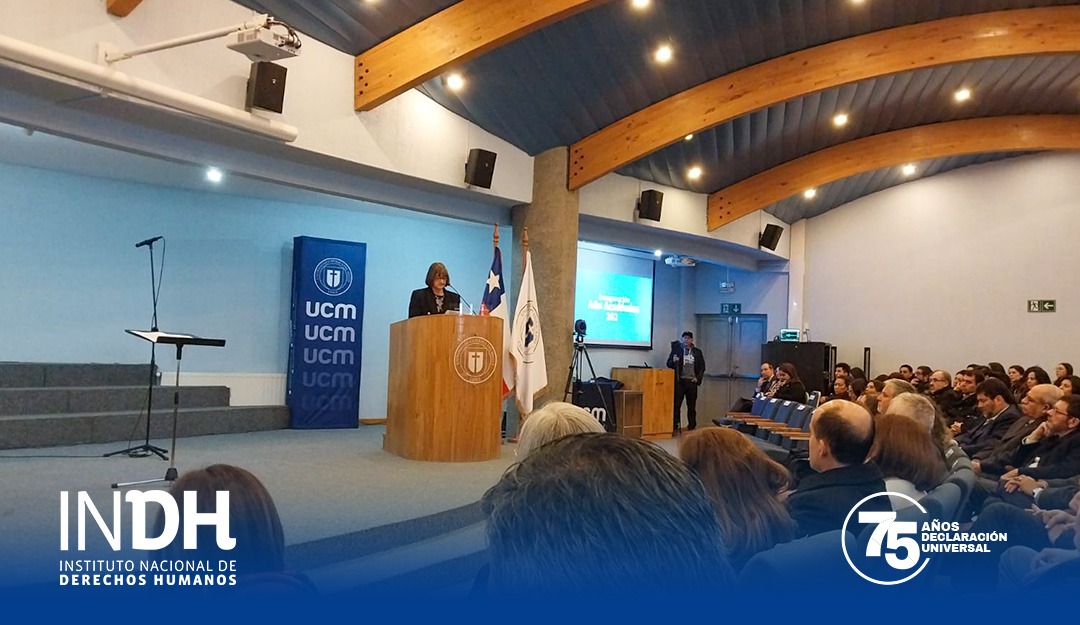 #INDHMaule📍participó en la inauguración del año académico de la @ucatolicamaule, que contó con la clase magistral sobre Universidad, Democracia y Desarrollo, realizada por la rectora de la @uchile, Rosa Devés Alessandri.