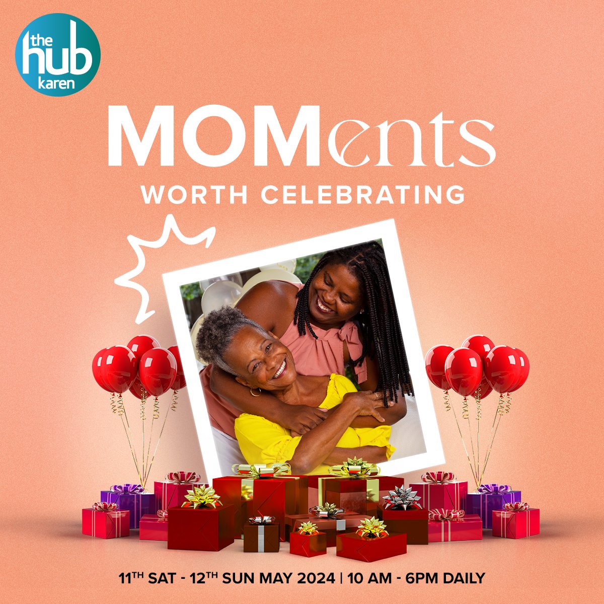 Capture unforgettable MOMents @TheHubKaren this #MothersDay weekend📸 From striking a pose at the picture area to savoring a delightful lunch together; enjoy a day of shopping, laughter, and cherished bonding time. #MothersDayAtTheHub #THK