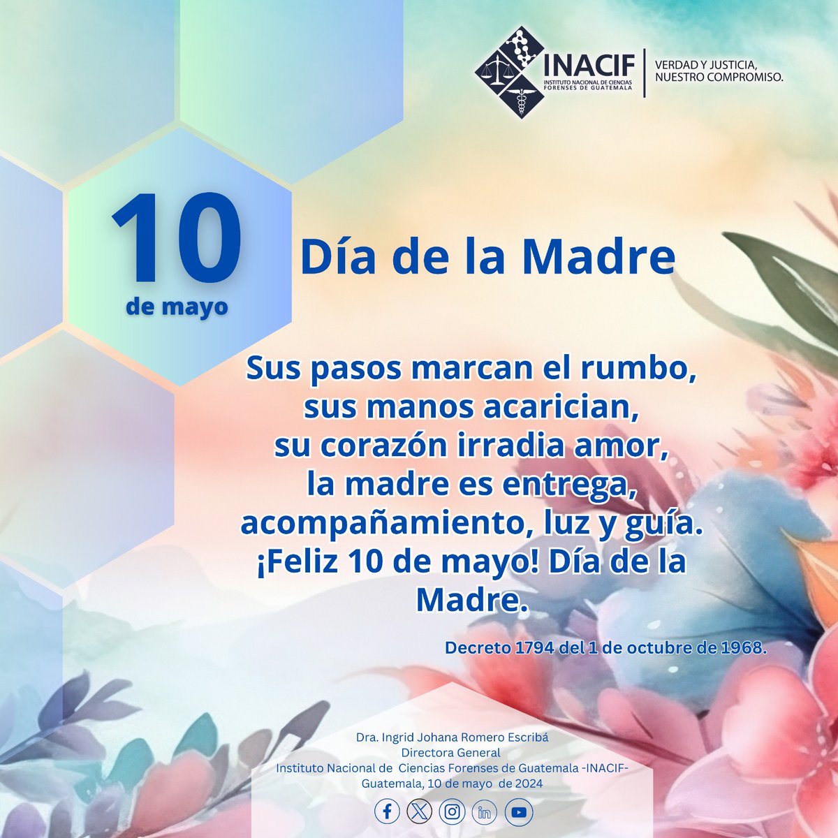 10 de mayo
Día de la Madre

#VerdadyJusticia ⚖