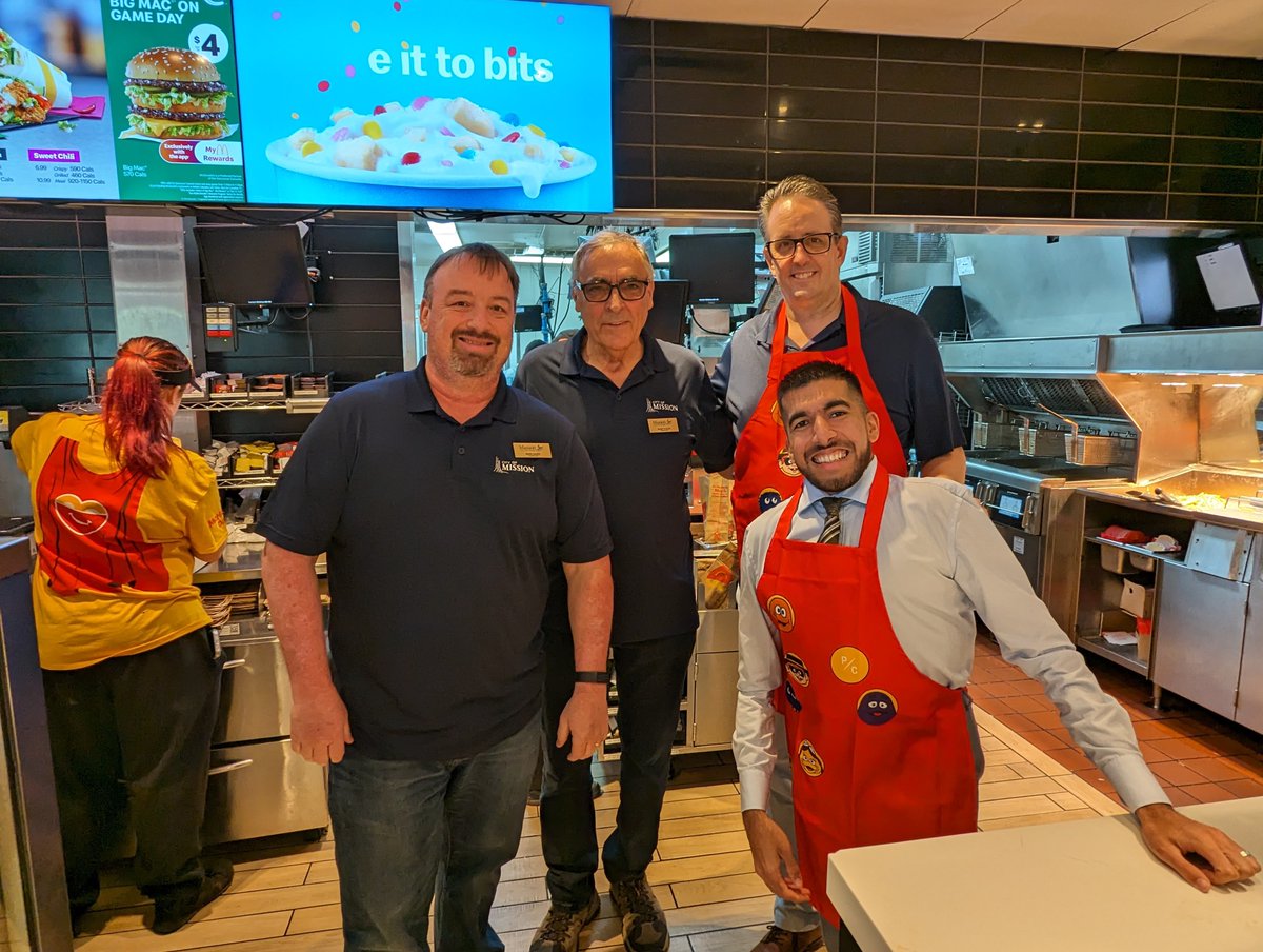 Members of Council took part in McHappy Day yesterday at McDonalds, with a portion of sales supporting Ronald McDonald House Charities.