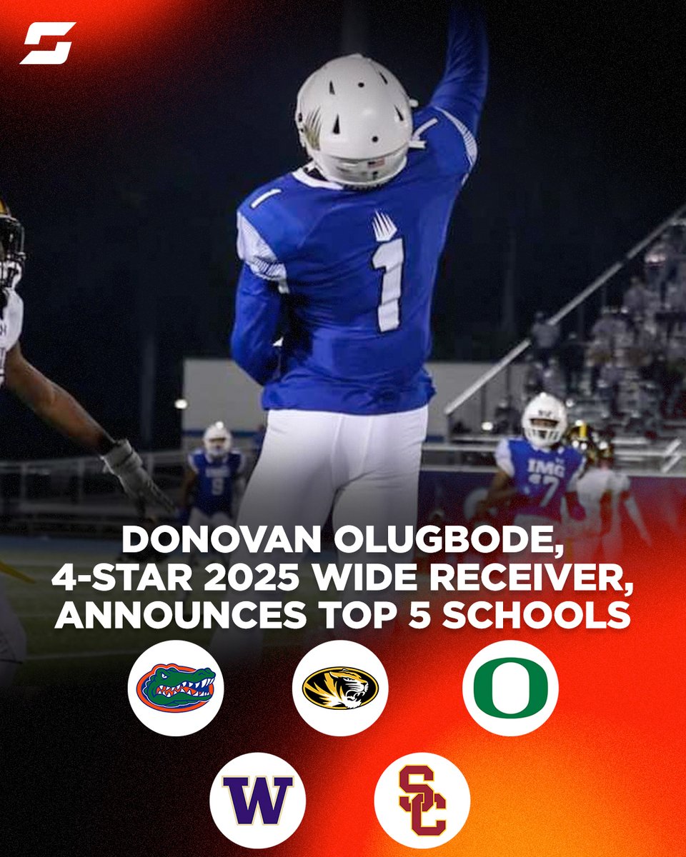 Five schools have made the final cut to potentially add 4⭐️ WR @DonovannO25 to their receiving corps 💭🏈 highschool.athlonsports.com/florida/2024/0…