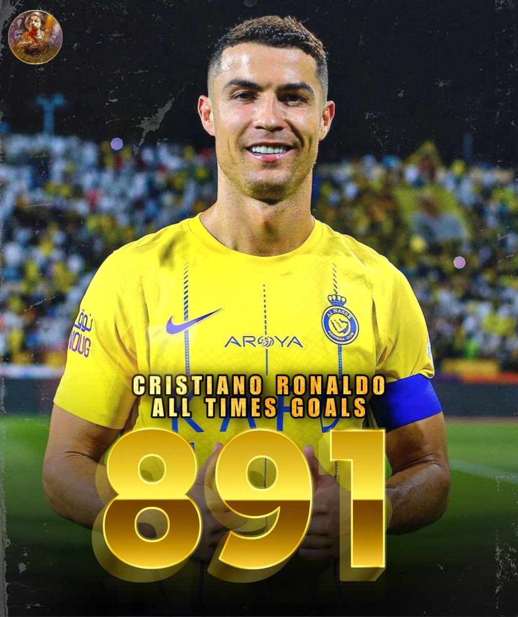 Cristiano Ronaldo llego a 891 goles oficiales en su carrera A tan solo: 9 goles de los 9️⃣0️⃣0️⃣ 109 goles de los 1️⃣0️⃣0️⃣0️⃣ 👉 youtu.be/giBA2QIVytY?si…