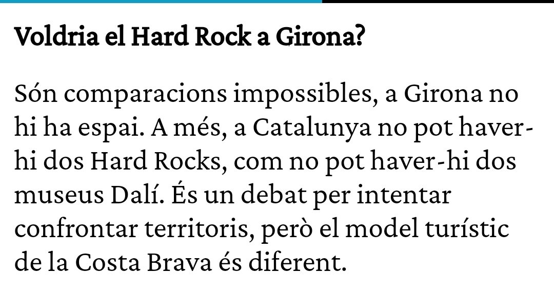 A Girona industria cultural, a les comarques del Sud casinos i ocupació precària.
Qui confronta territoris és qui proposa això