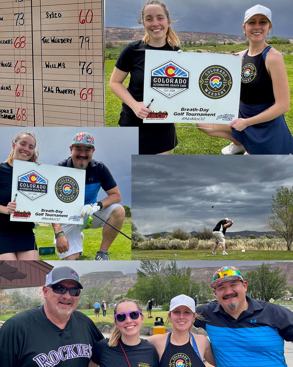 Also last week, we had a blast at the NoMoO2 Golf Tournament! Promise to spend a little less time smoking greens and a little more time on the green to redeem our last-place finish next year!

Hashtags go here:
#ColoradoWeedery #ColoradoAlternative #NoMoO2GolfTournament