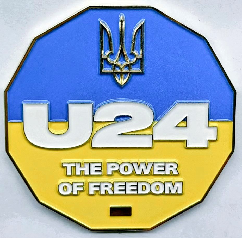 📣 Announcement 📣 Our officially approved @U24_gov_ua challenge coins have arrived. If this post receives 500 RTs then we'll release high res images of both sides of the coin. Auctions begin soon. We'd like to thank @JohnLiniger for sponsoring these coins! Let's go !!