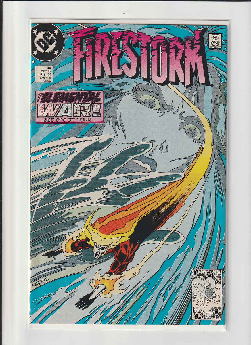 #Firestorm #90 (1989) #TomMandrake Cover & Pencils, #JohnOstrander Story, 1st Appearance of #Naiad, #SwampThing Cameo 'The Elemental War, Part 1: Force of Nature' rarecomicbooks.fashionablewebs.com/Firestorm%2019…  #KeyComicBooks #DCComics #DCU #DCUniverse #KeyIssue