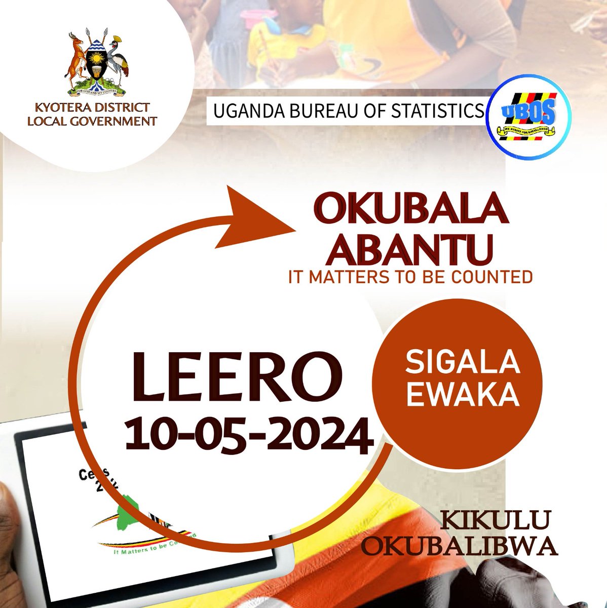 Since @KyoteraDistrict has a one stop border (Mutukula), our Parish supervisors & Ms Victoria Nansubuga, the District Census Commissioner from @StatisticsUg have embarked on filling the Floating population questionnaire. IT MATTERS TO BE COUNTED