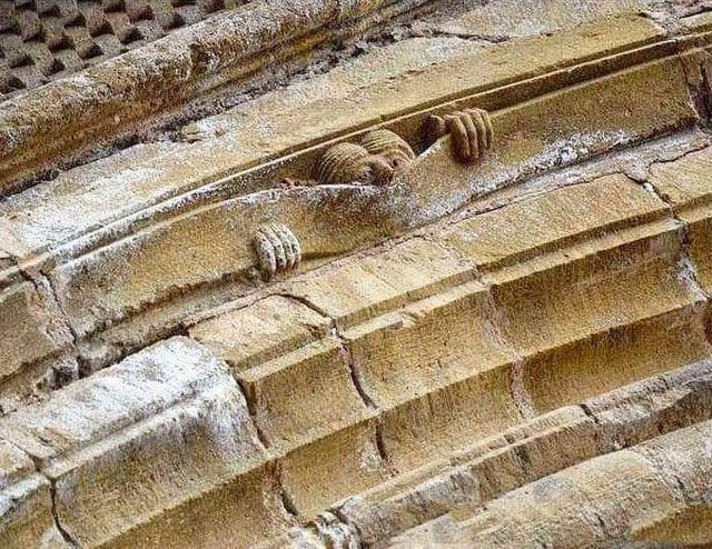 Some medieval humor, Abbey of Sainte Foy, Conques, France, c.1050